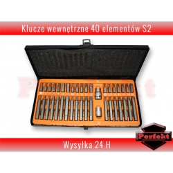 ZESTAW KLUCZY TORX IMBUSOWYCH SPLINE BITY 40 ELEMENTÓW